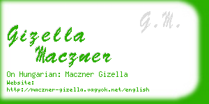 gizella maczner business card